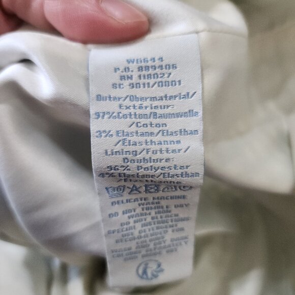 Boden Green White Gingham Lined Pencil Skirt Women's Size 10R - Picture 13 of 14